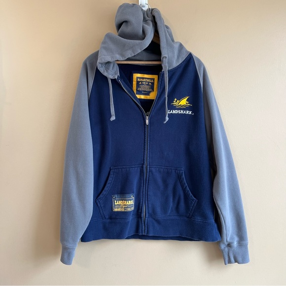 Margaritaville men’s Landshark Beer Hoodie size medium full front zip w pockets - Picture 2 of 7